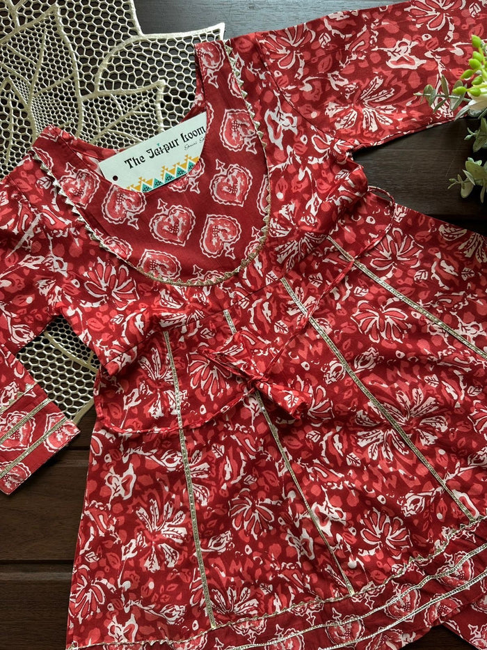 Red Mystical Anarkali Suit