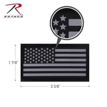 Reflective Flag Patch With Hook Back