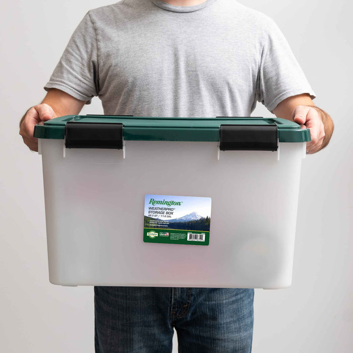 Remington Weathertight Heavy Duty Storage Tote 46.5Qt 4pk - IRIS USA