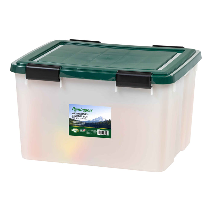 Remington Weathertight Heavy Duty Storage Tote 46.5Qt 4pk - IRIS USA