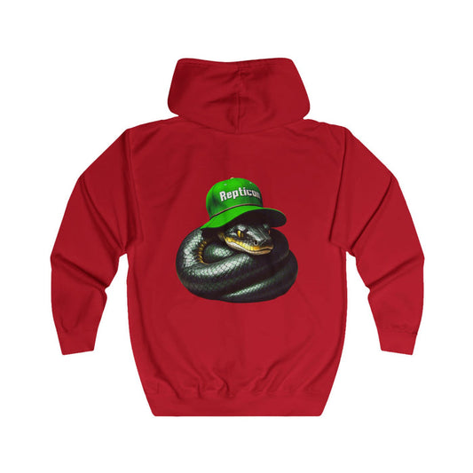 Repticon Unisex Full Zip Hoodie w/ Black Snake