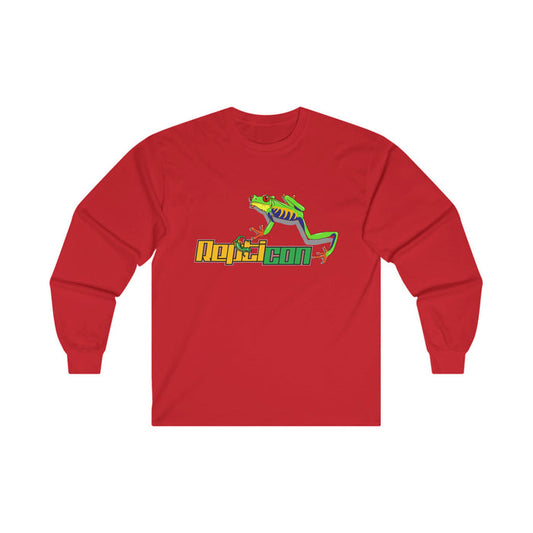 Repticon Unisex Ultra Cotton Long Sleeve Tee w/ Red-Eyed Tree Frog