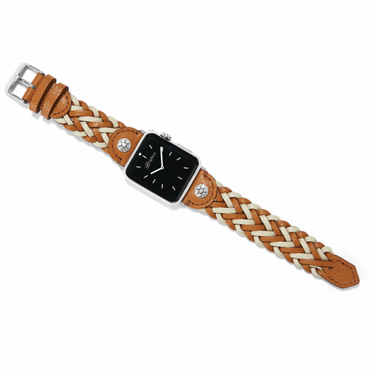 Rory Leather Watch Band - Shoe White / Toffee