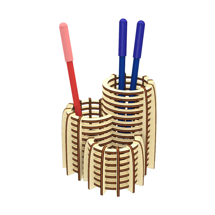Rounded Multi-Compartment Pen Organizer