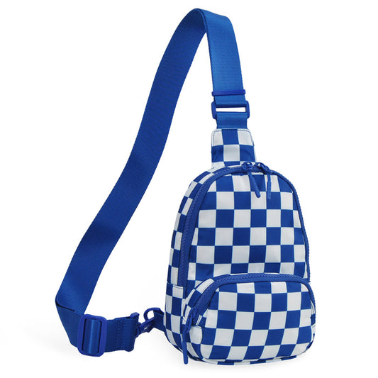 Royal Small Checkered Sling Fanny Pack