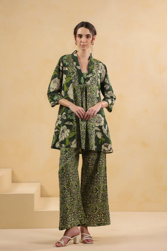 Sage Botanic Floral Cotton Co-ord Set