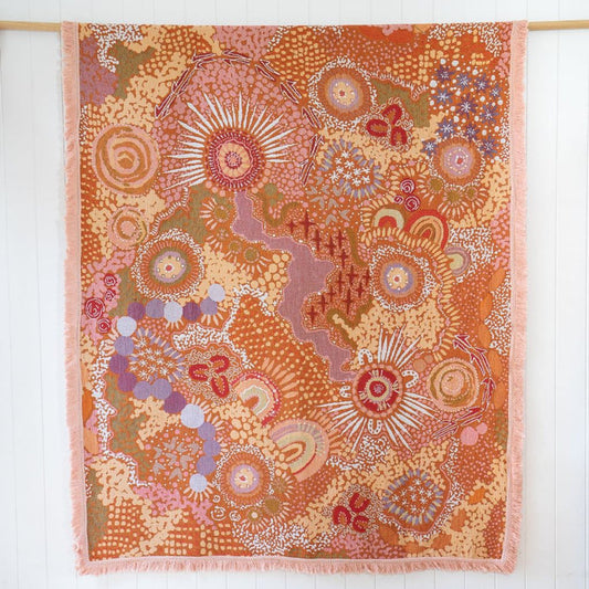 Go-For-Zero-Australia-Salty-Aura-Australia-Recycled-Cotton-Throw-Rugs-The-Cungelella-Rug-Styled