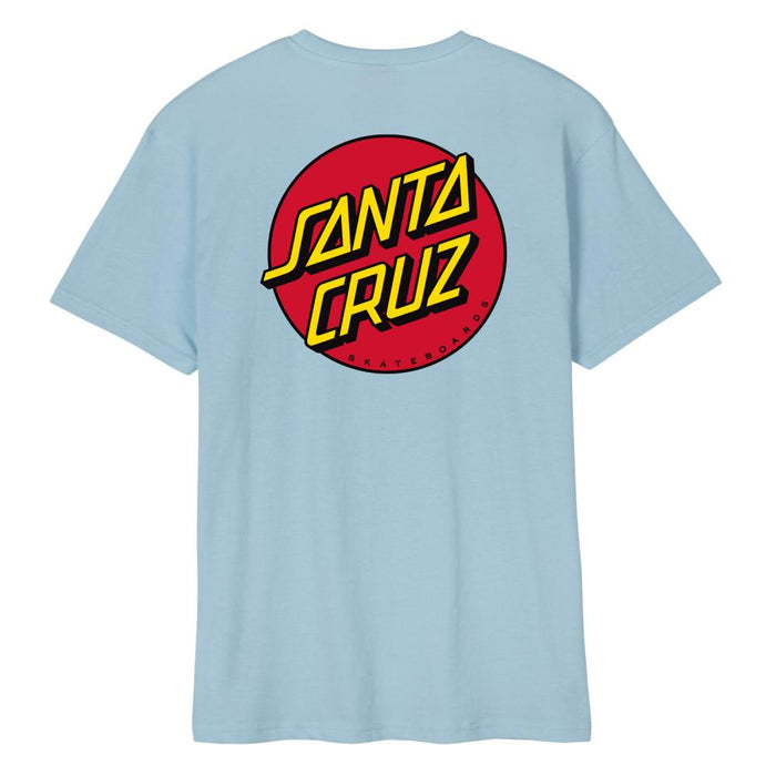 Santa Cruz Classic Dot Chest T-Shirt Sky Blue