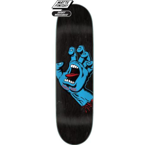 Santa Cruz Screaming Hand Black Skateboard 8.6