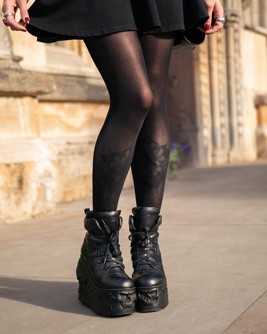 Semi-Opaque 50 Den Halo Tights - Liquorice