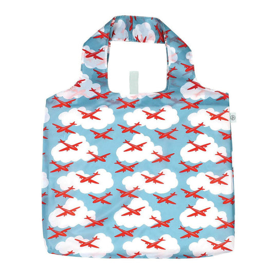 Shopping Bag Airplane Sky blu Reusable