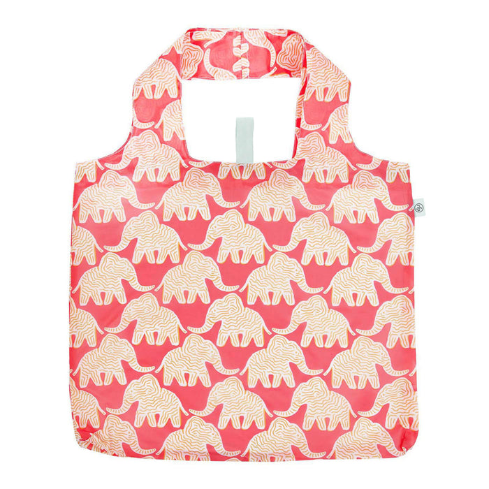 Shopping Bag Elephants Pink blu Reusable