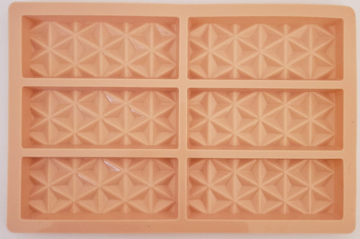 Silicone 6 Cell Diamond Snap Bar Mold