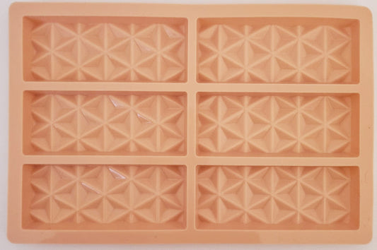 Silicone 6 Cell Diamond Snap Bar Mold