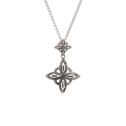 Silver Double Star Celestial Pendant