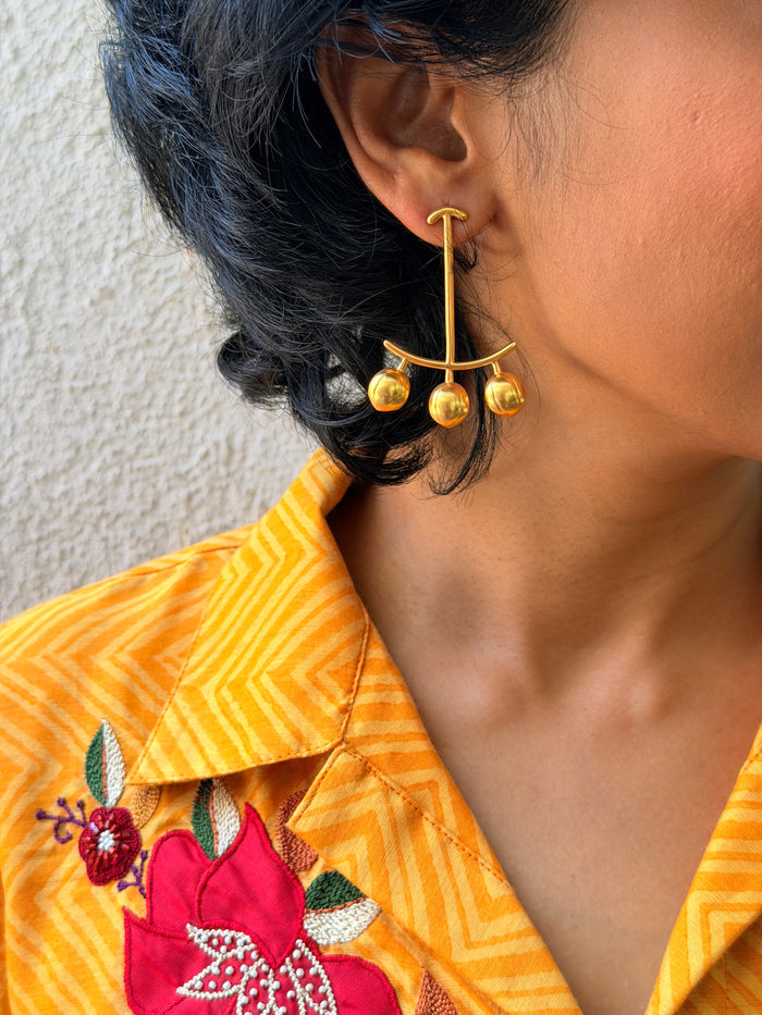 Silver Jasmine Drop Earrings