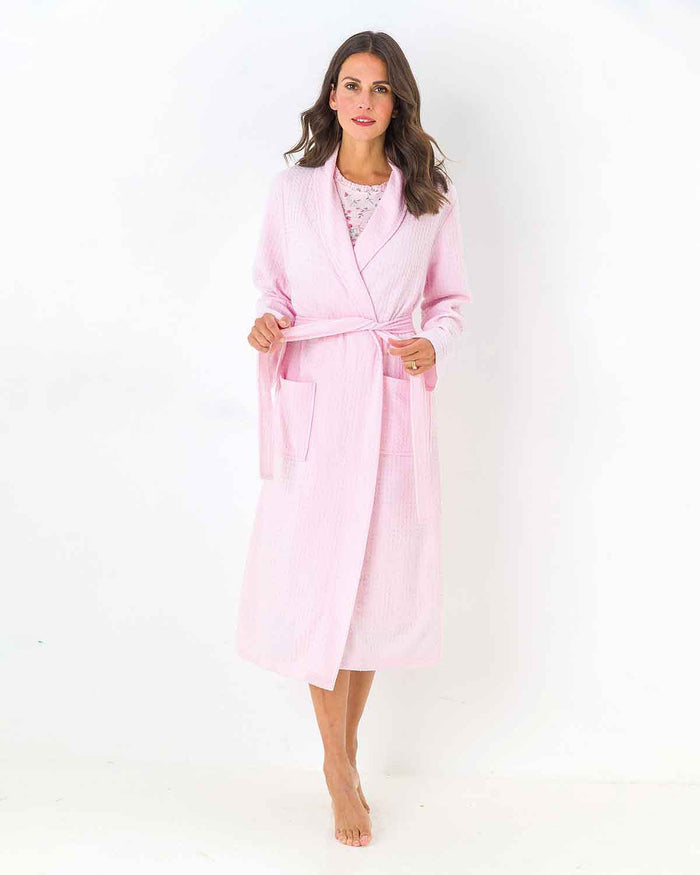 Slenderella Bryn Dressing Gown - Pink - Slenderella