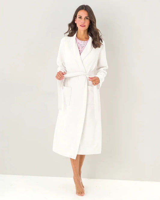 Slenderella Bryn Dressing Gown - White