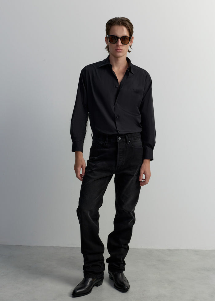 SLIM BLACK WASHED JEANS