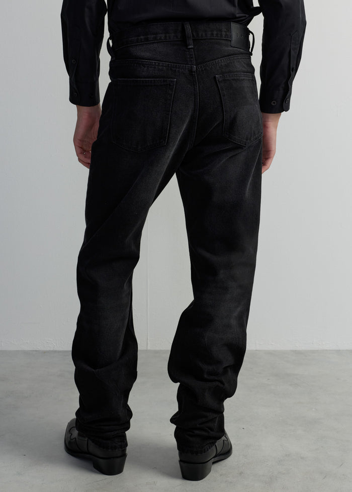 SLIM BLACK WASHED JEANS