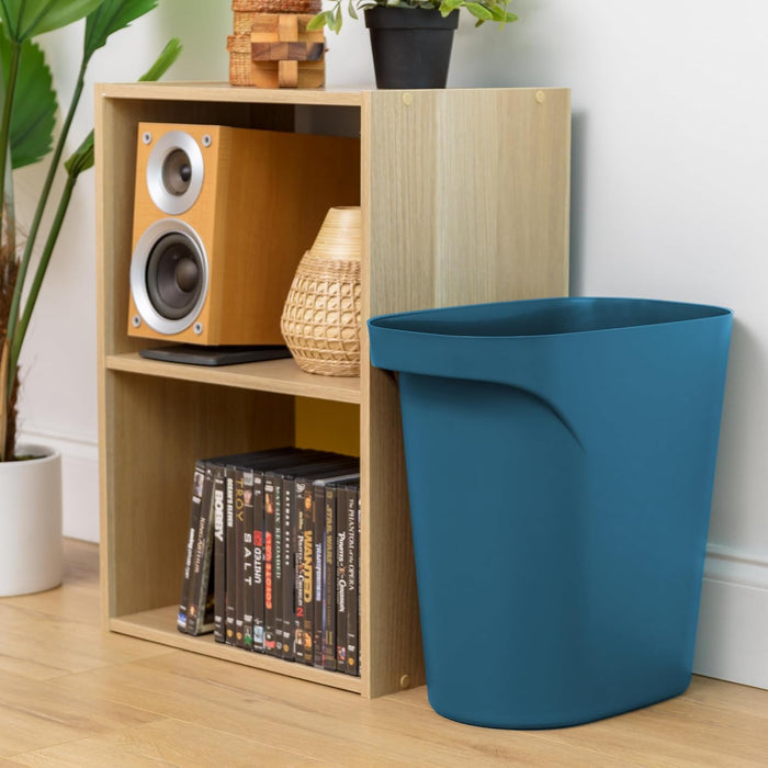 Small Trash Can Wastebasket with Handle, 6 Gallon / 24 Quart, 3-Pack - Eco Friendly - IRIS USA