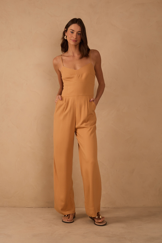 Smocked-Back Jumpsuit_1