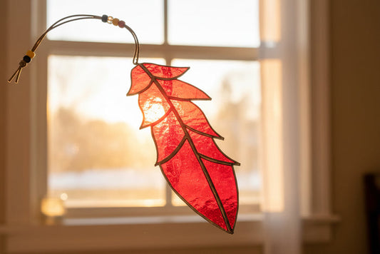 Stained Glass | Feather - Greenbriar Market + Refillery