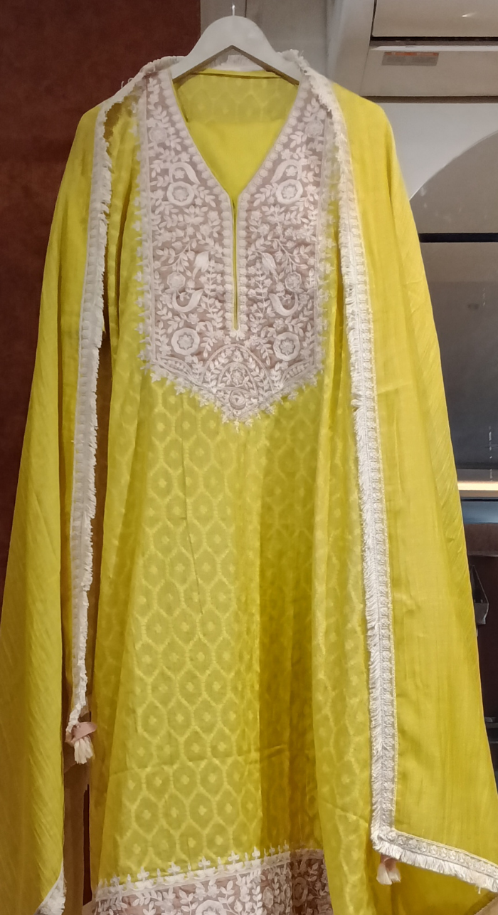 Sunehri Aura Semi-Stitched Chanderi Cotton Suit