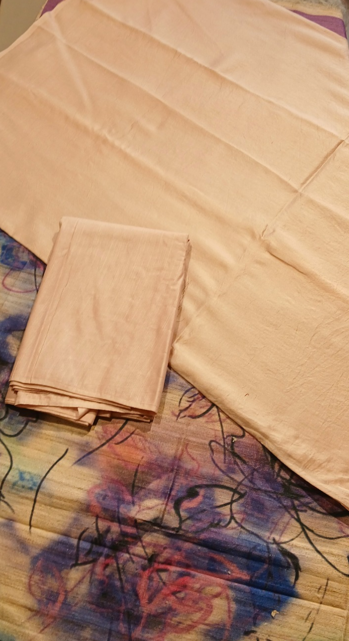 Sunehri Leela Tasar Silk Unstitched Suit