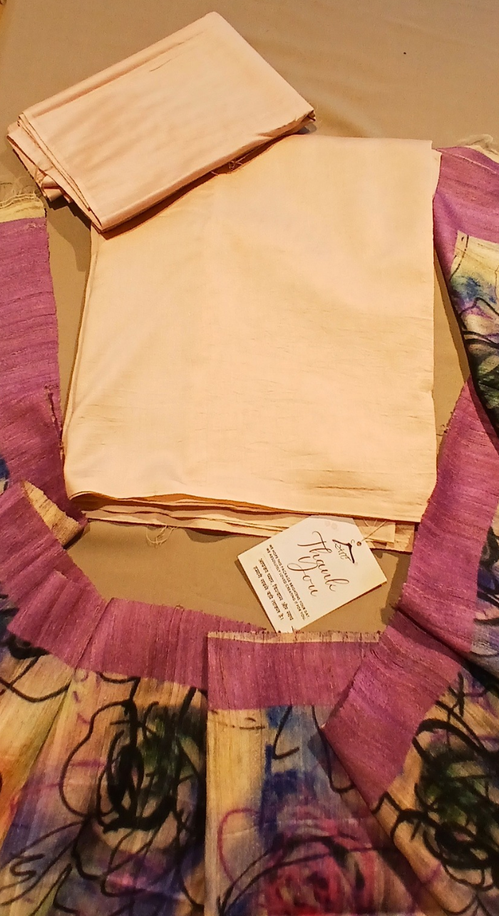 Sunehri Leela Tasar Silk Unstitched Suit