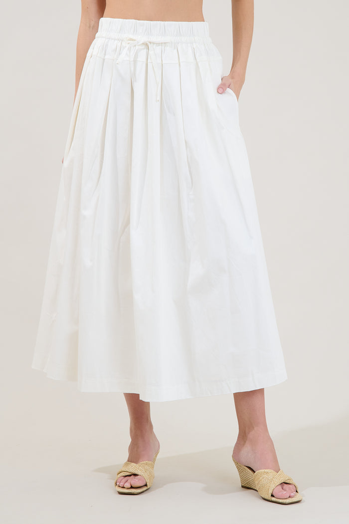 Tara Pleated Midi Skirt