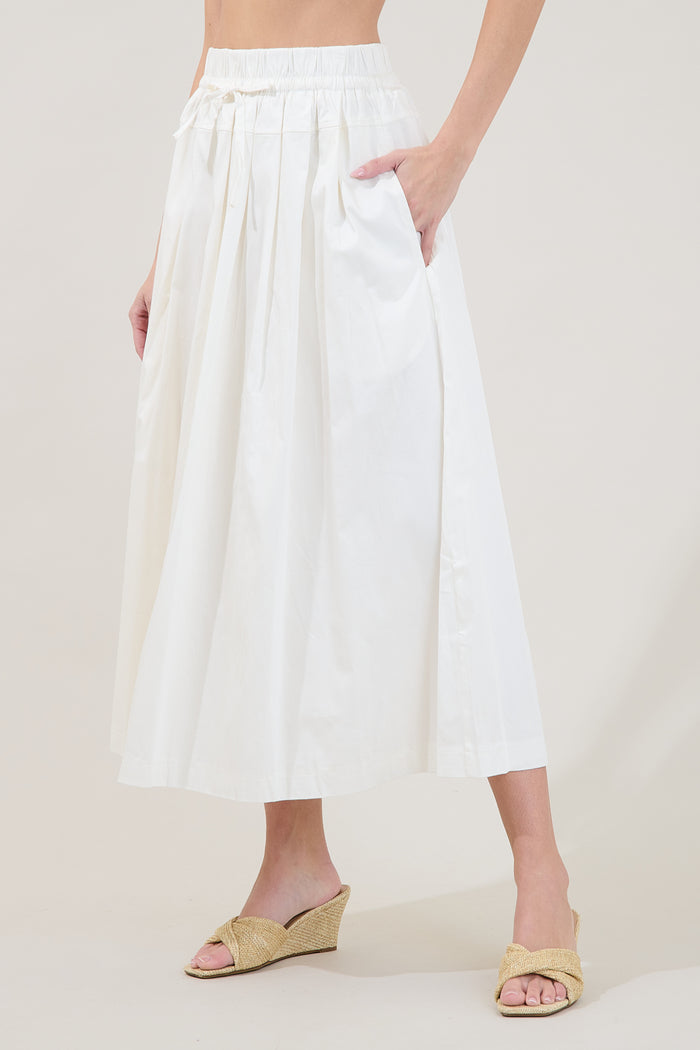 Tara Pleated Midi Skirt