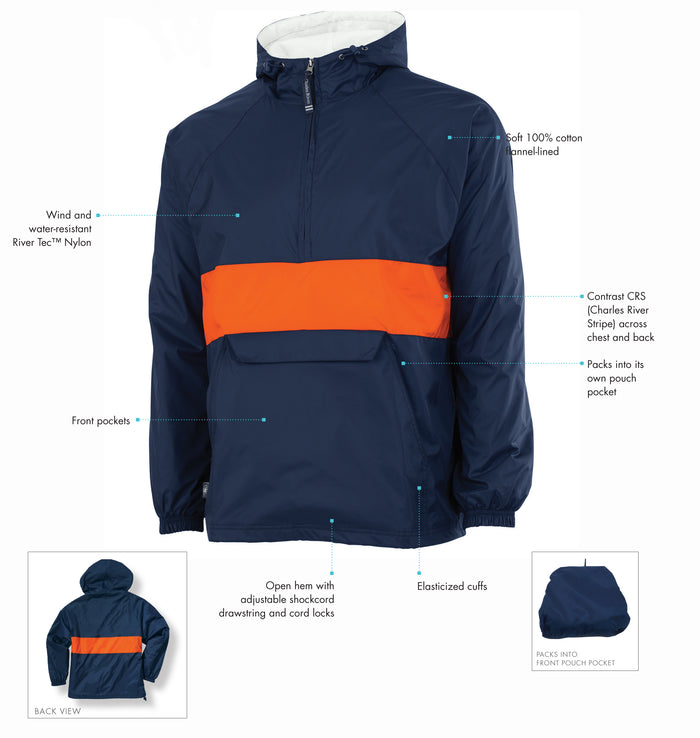 Tau Kappa Epsilon Rugby Striped Lined Windbreaker