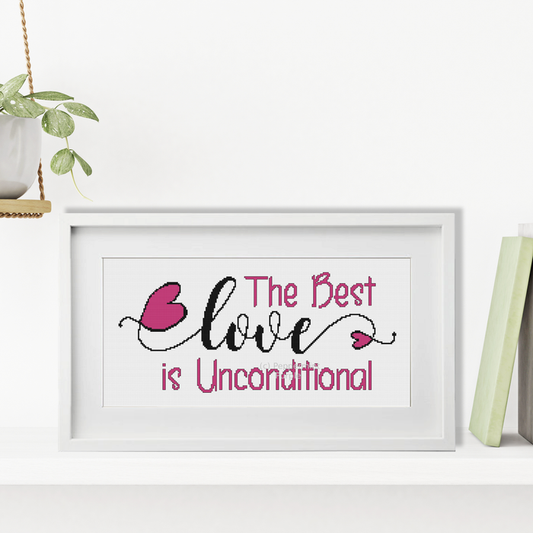 The Best Love Cross Stitch Pattern by Peppermint Purple
