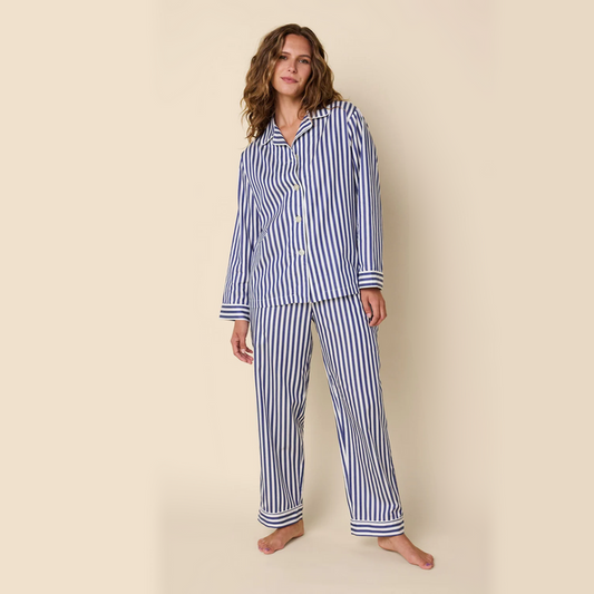 The Cat's Pajamas Luxe Pima Long-Sleeved Pajama Set