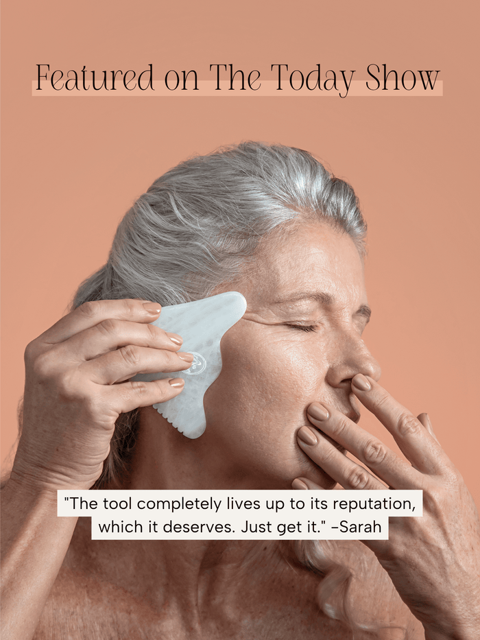 The Vitality Qi White Jade Gua Sha Sculpting Tool with Protective Pouch