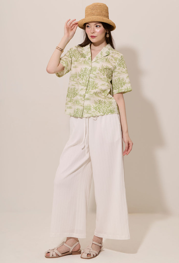 Toile de Jouy Camp Collar Blouse
