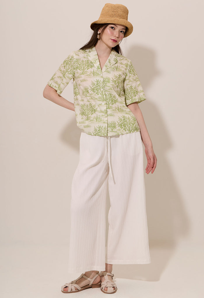 Toile de Jouy Camp Collar Blouse