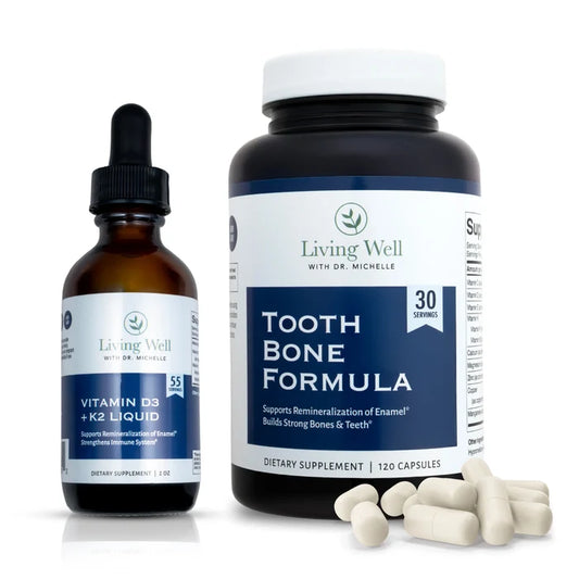 Tooth and Bone Formula with Liquid Vita D plus K supplements