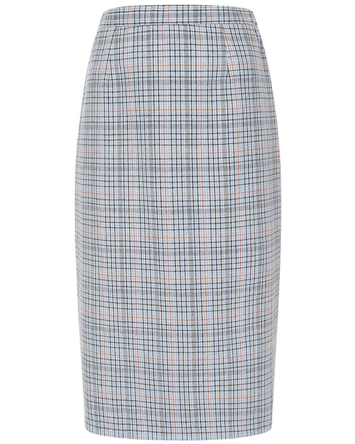 Torquay Wool Blend Checked Straight Skirt - Image 2 - The Classic Boutique