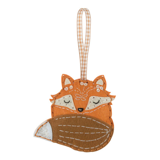 Trimits Felt Decoration Kit Fox, 2x6x13cm, Includes Pre-Cut Felt, Stuffing, Beads, Thread, and Instructions