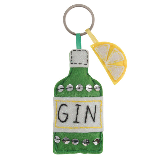Trimits Felt Decoration Kit Gin Bottle, 2x6x13cm, Includes Pre-Cut Felt, Stuffing, Beads, Thread, and Instructions