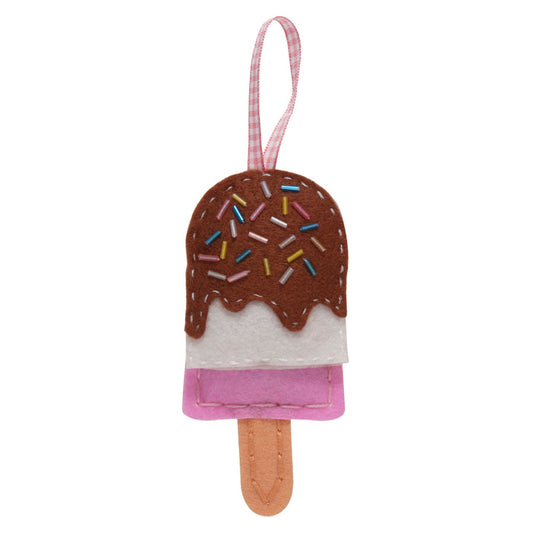 Trimits Felt Decoration Kit Ice Lolly, 2x6x13cm, Includes Pre-Cut Felt, Stuffing, Beads, Thread, and Instructions