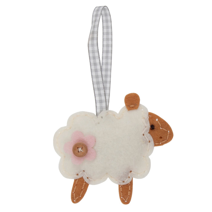 Trimits Felt Decoration Kit Sheep, 2x6x13cm, Includes Pre-Cut Felt, Stuffing, Beads, Thread, and Instructions