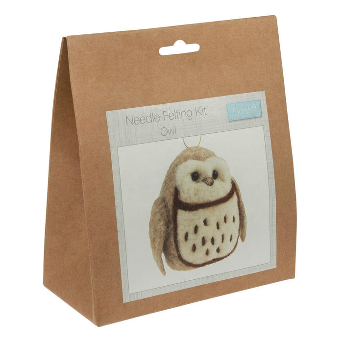 Trimits Needle Felting Kit Owl, 9x11.5cm, Includes Wool, Needle, Polystyrene Shapes, Instructions