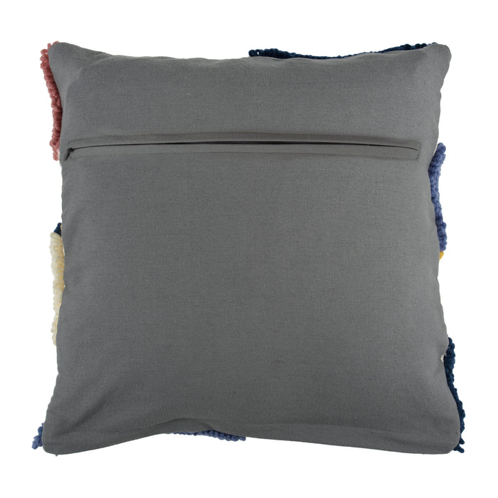 Trimits Punch Needle Kit Cushion: Geo, 36x36cm, Includes Punch Needle Tool, Yarn, Fabric, Cushion Back, Instructions in English, French...