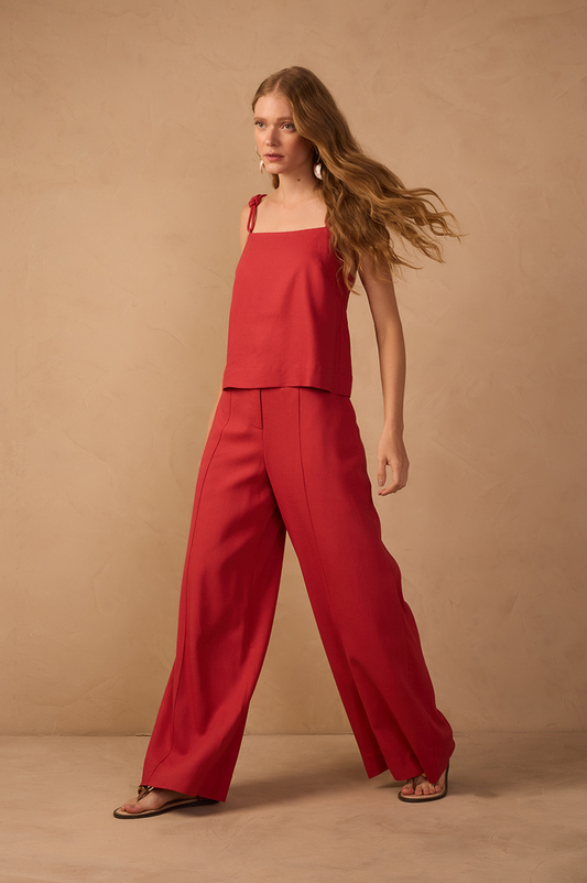 Tucks Linen Pants_1