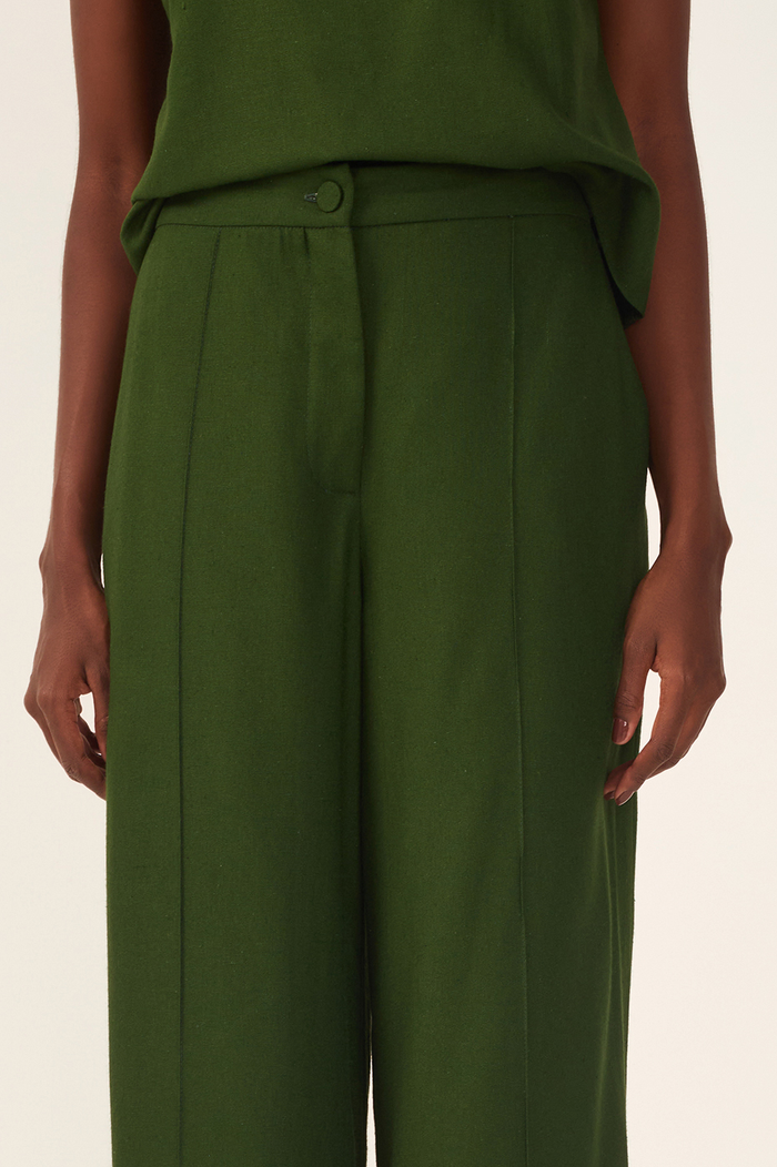 Tucks Linen Pants_3