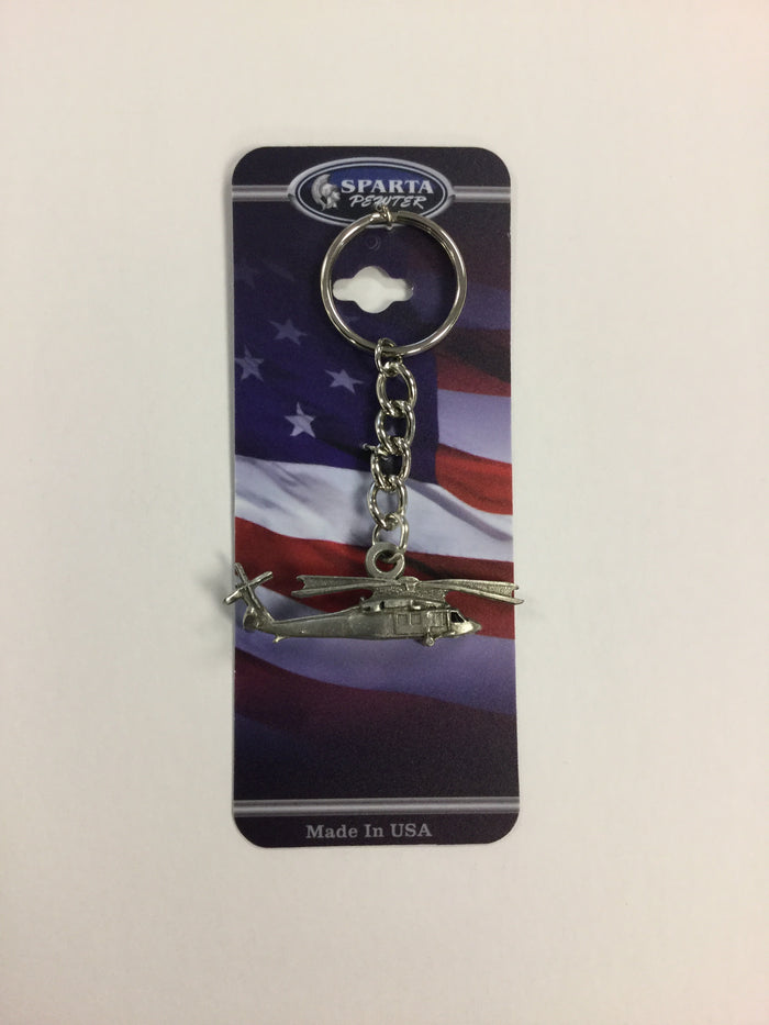UH-60 Black Hawk Helicopter Pewter Keyring