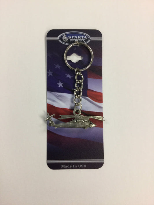 UH-60 Black Hawk Helicopter Pewter Keyring
